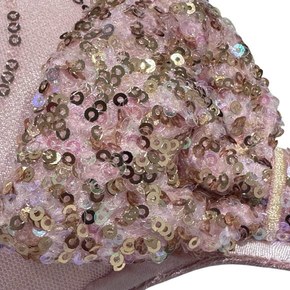 Disney Parks Minnie Mouse All Pink Sparkly Sequins BEST DAY EVER Headband Ears - Picture 6 of 12